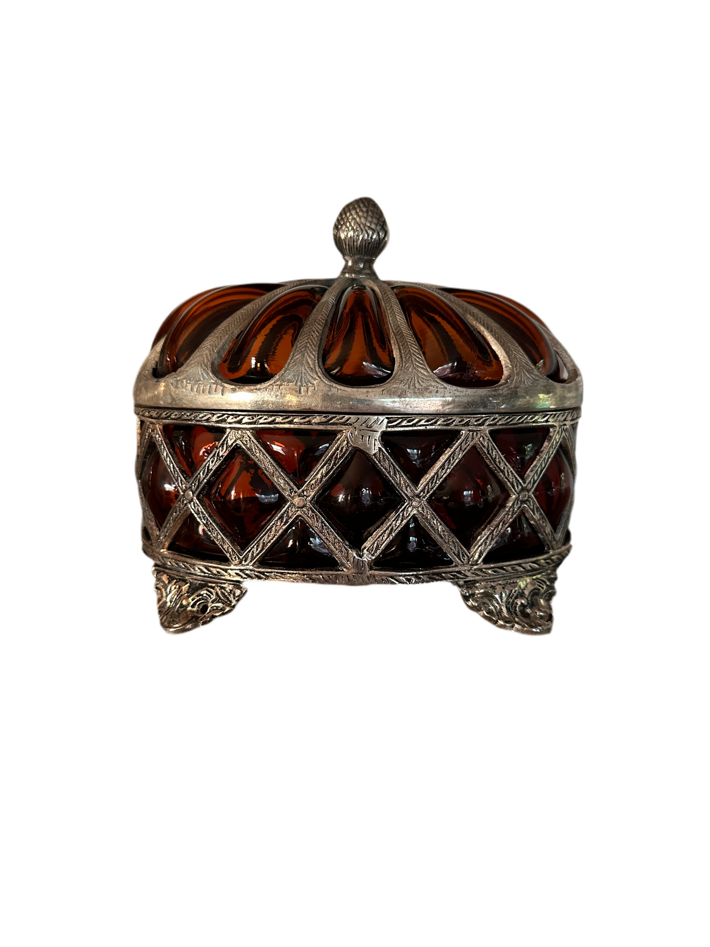Amber Glass Bubble Box