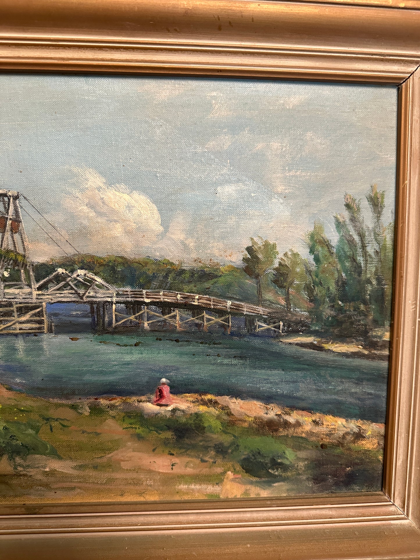 Vintage Costal Oil Painting