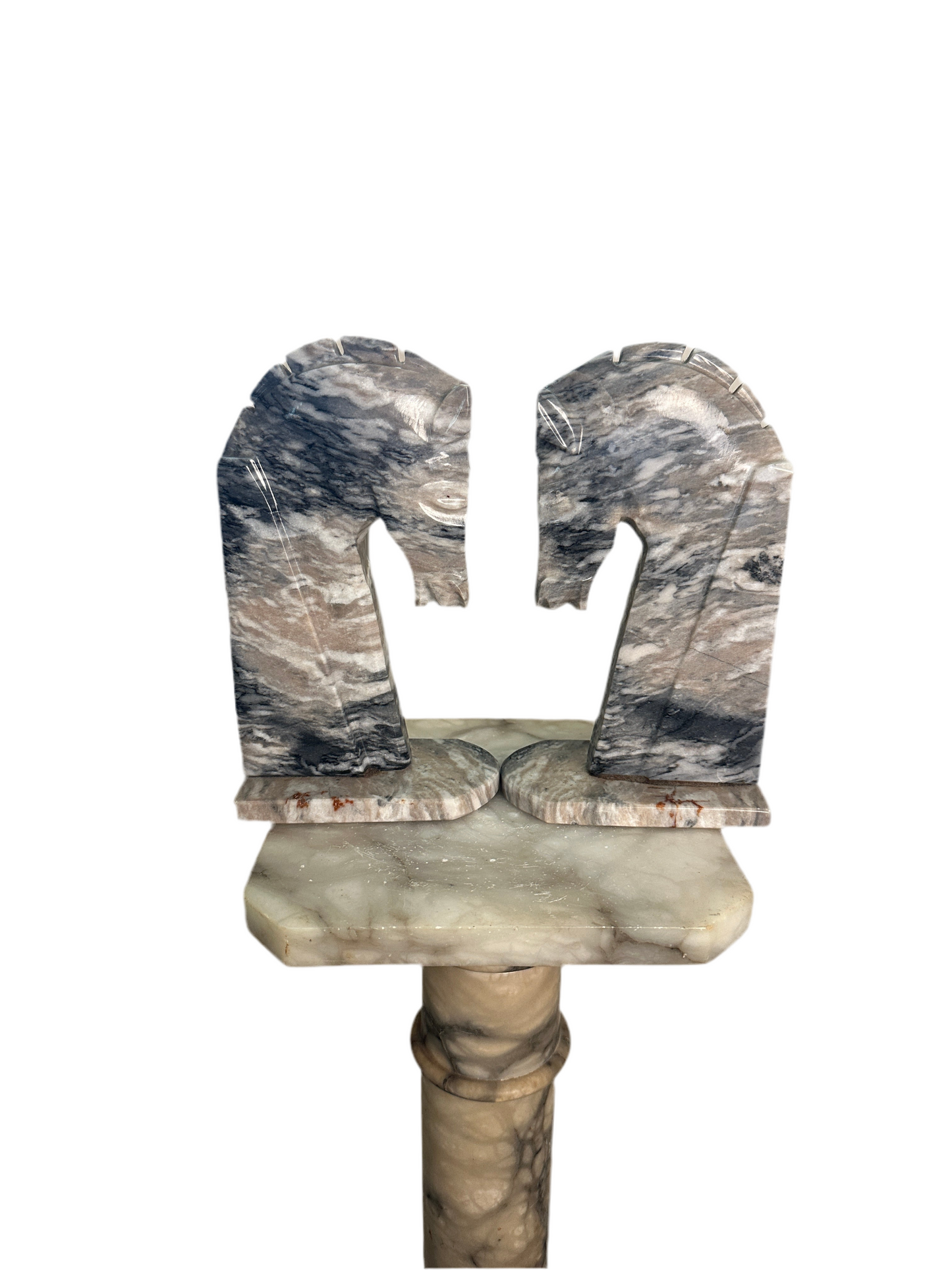 Onyx Horse Bookends